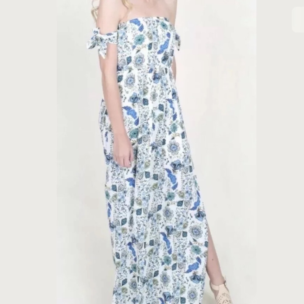 NEW Altar’d State Blue Floral Print Maxi Dress